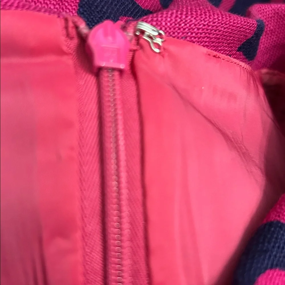 Talbots Magenta and Navy Floral Dress, 4P Lined Excellent Condition - Picture 7 of 7